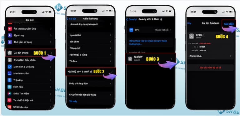 Hướng dẫn tải app SHBET cho điện thoại IOS